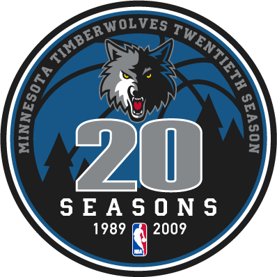 Minnesota Timberwolves 2009 Anniversary Logo t shirts iron on transfers